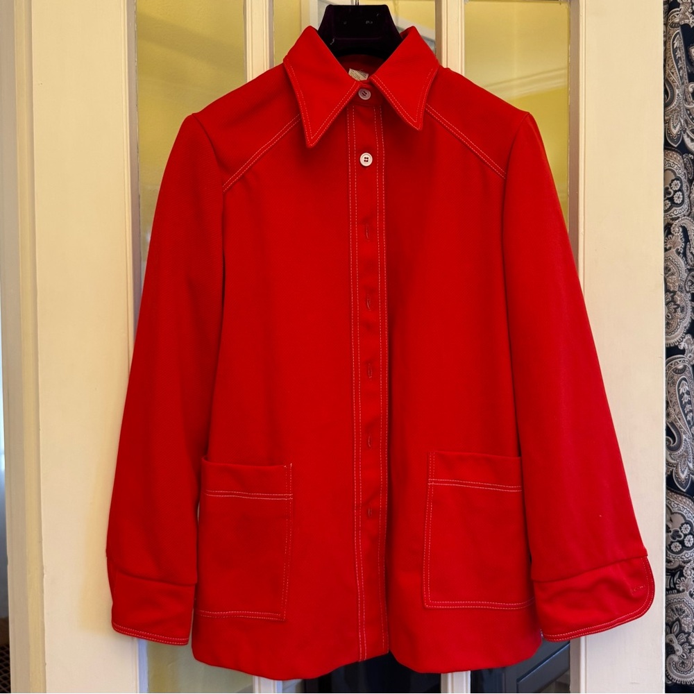 Vintage Montgomery Ward Red Women's Shirt Jacket